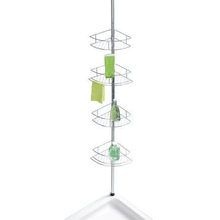 Rinconera Telescópica De Acero Inoxidable, Dolcedo, 31 X 23 X 65 - 275 Cm