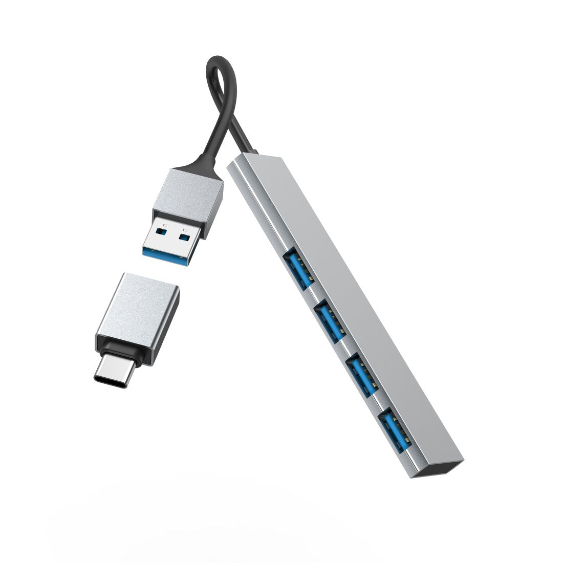 Hama 00200141 Hub De Interfaz Usb 3.2 Gen 1 (3.1 Gen 1) Type-A 5000 Mbit/S Gris