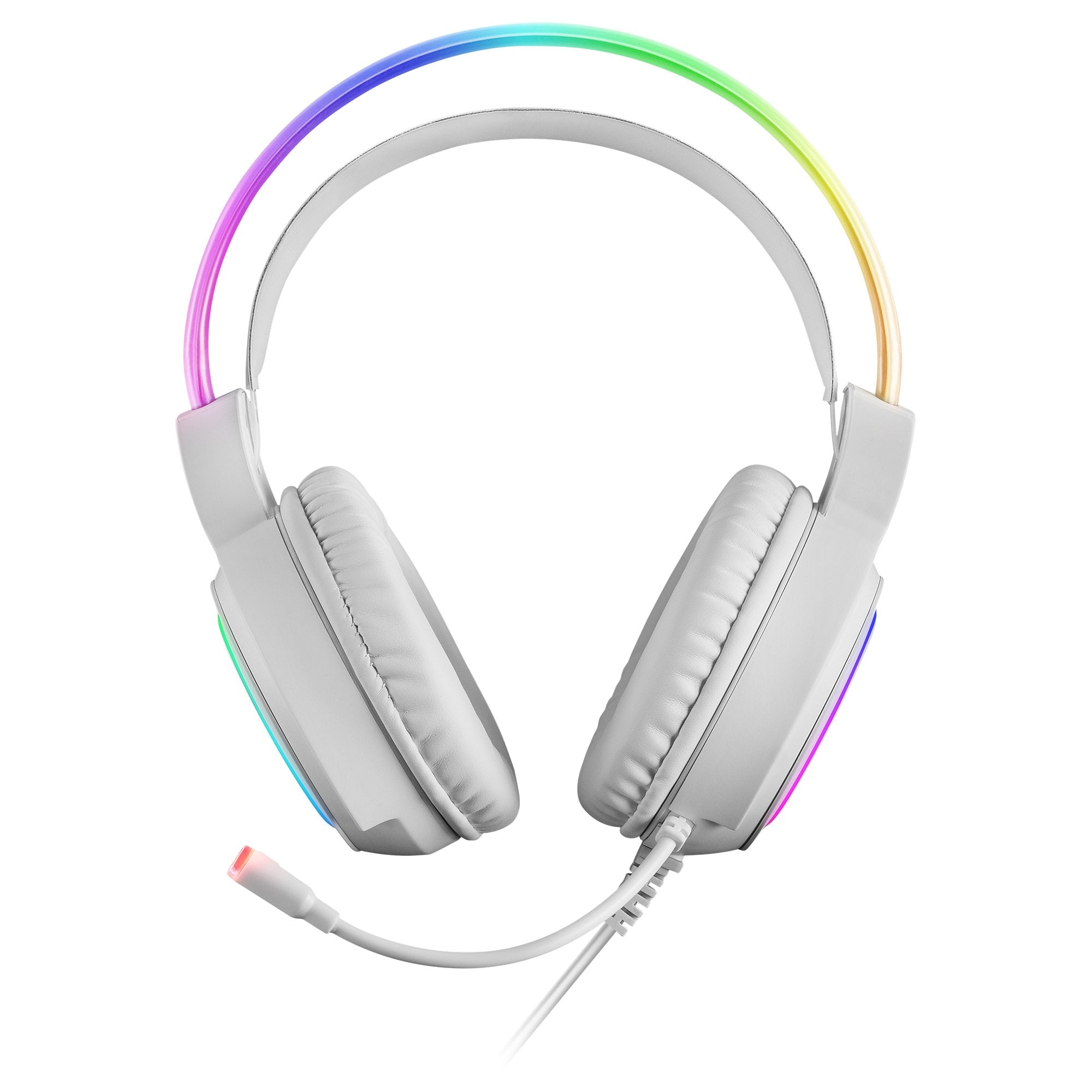 Auriculares Gaming Con Micrófono Mars Gaming Mhrgb Jack 3.5 Blancos