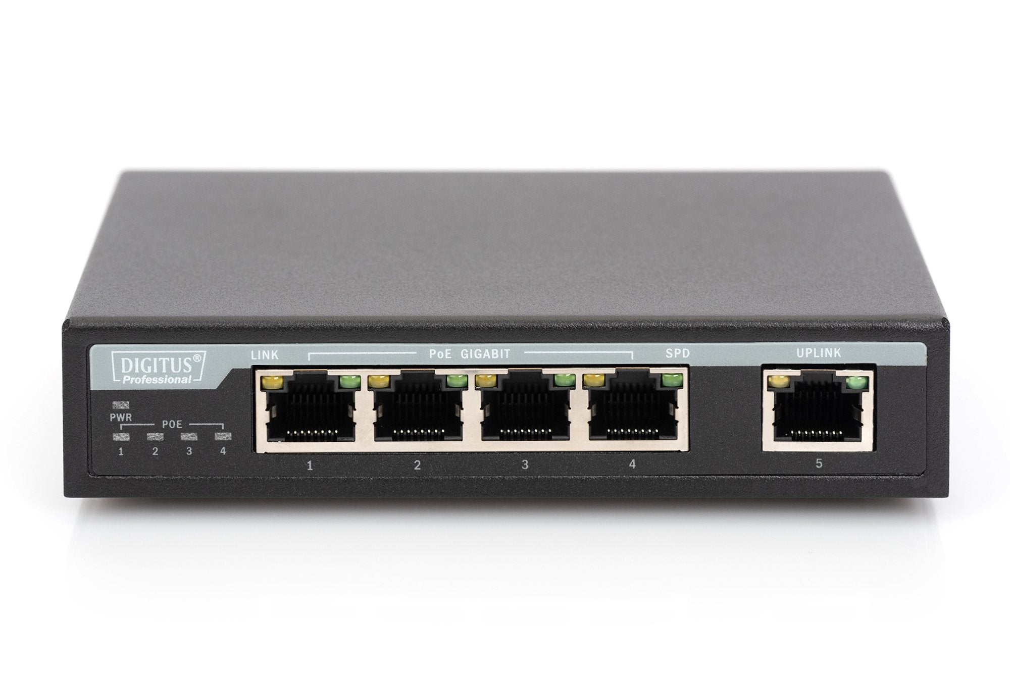 Switch  4 Ports Gigabit Poe, + 1 Uplink 62w (Sobremesa)