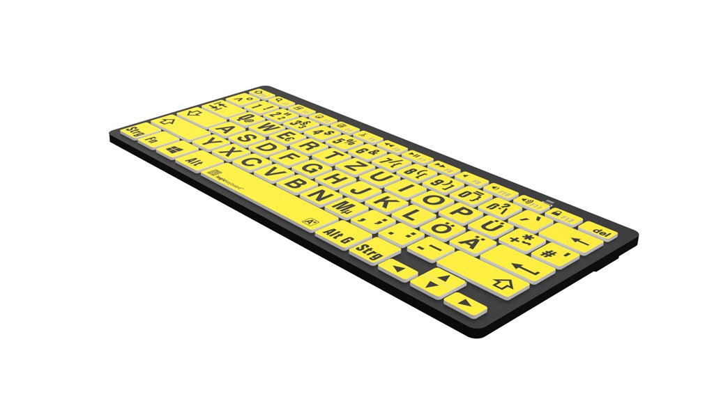 EAN 5707795018627 - Logickeyboard LKB-LPBY-BTPC-DE teclado Universal Bluetooth QWERTZ Alemán Negro, Amarillo imagen 2