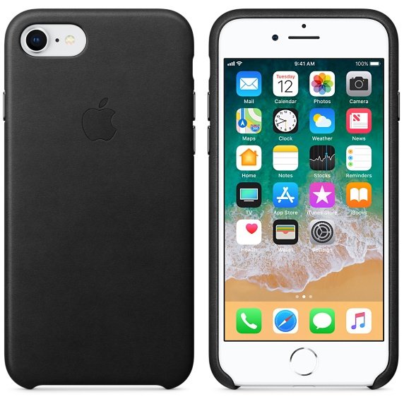 Apple Funda Iphone 8 / 7 Leather Case  Negro - Mqh92zm/A