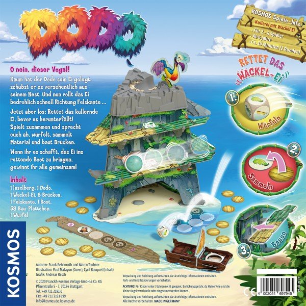 Kosmos Dodo - ¡Salva El Huevo Tambaleante!, Juego De Mesa 697945