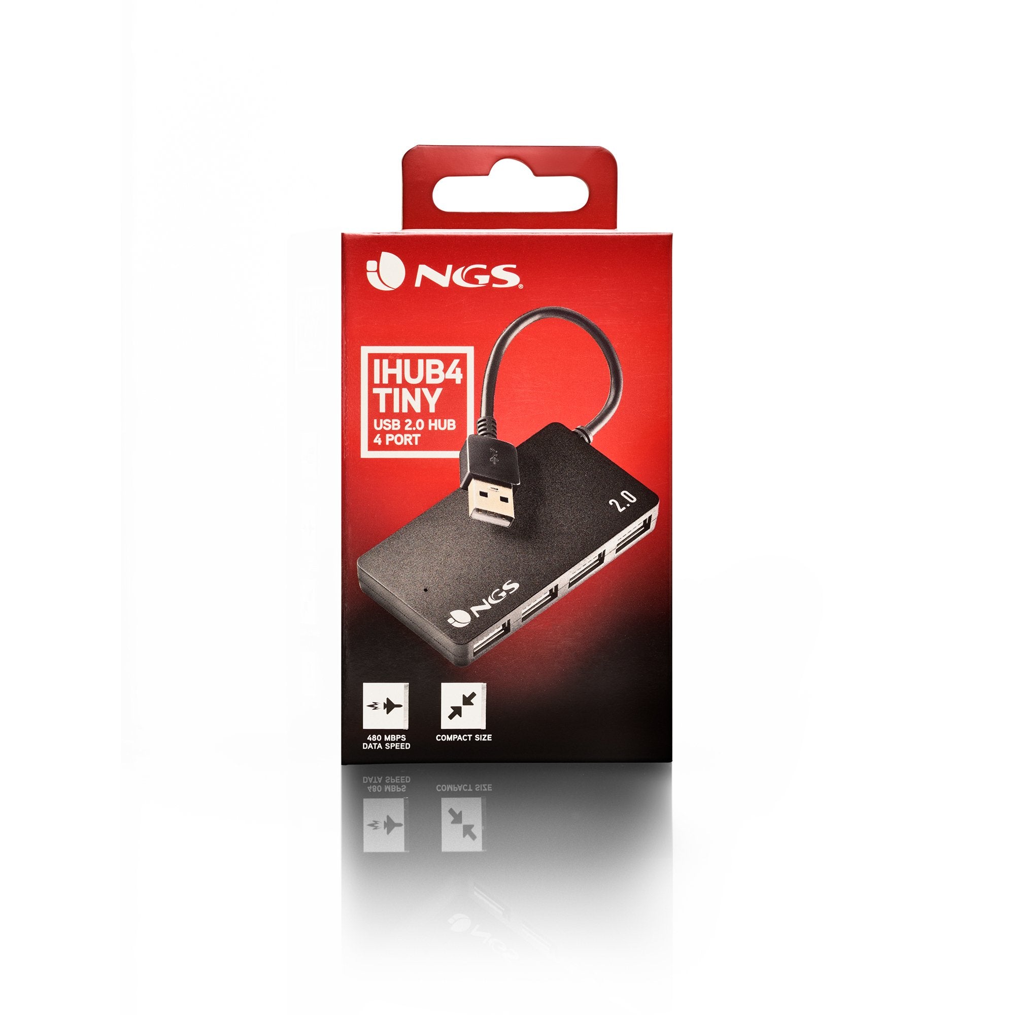Ngs Ihub4 Tiny Hub Usb 2.0 - 4 Puertos Usb 2.0 - Velocidad Hasta 480mbps