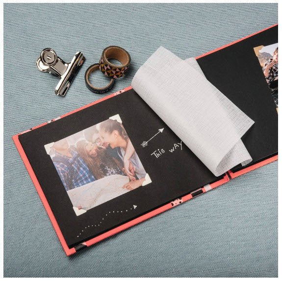 Hama  Fine Art  Spiral Pink 24x17 50 Black Pages 113674