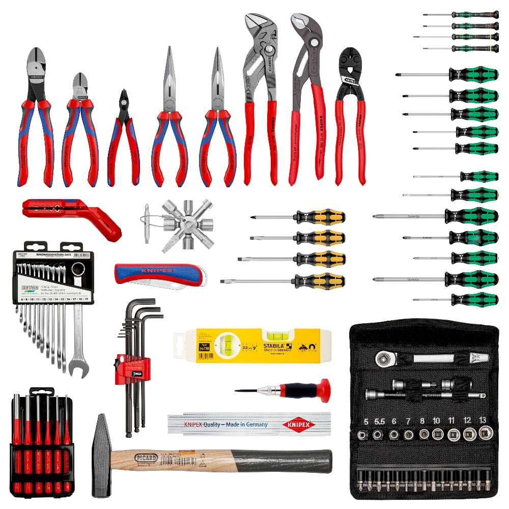 Kit De Herramienta Knipex "Big Basic Move" Mechanik, 90 Partes, Conjunto De Herramientas En Negro, Con Rango De Herramientas Para Artesanos 00 21 06 M