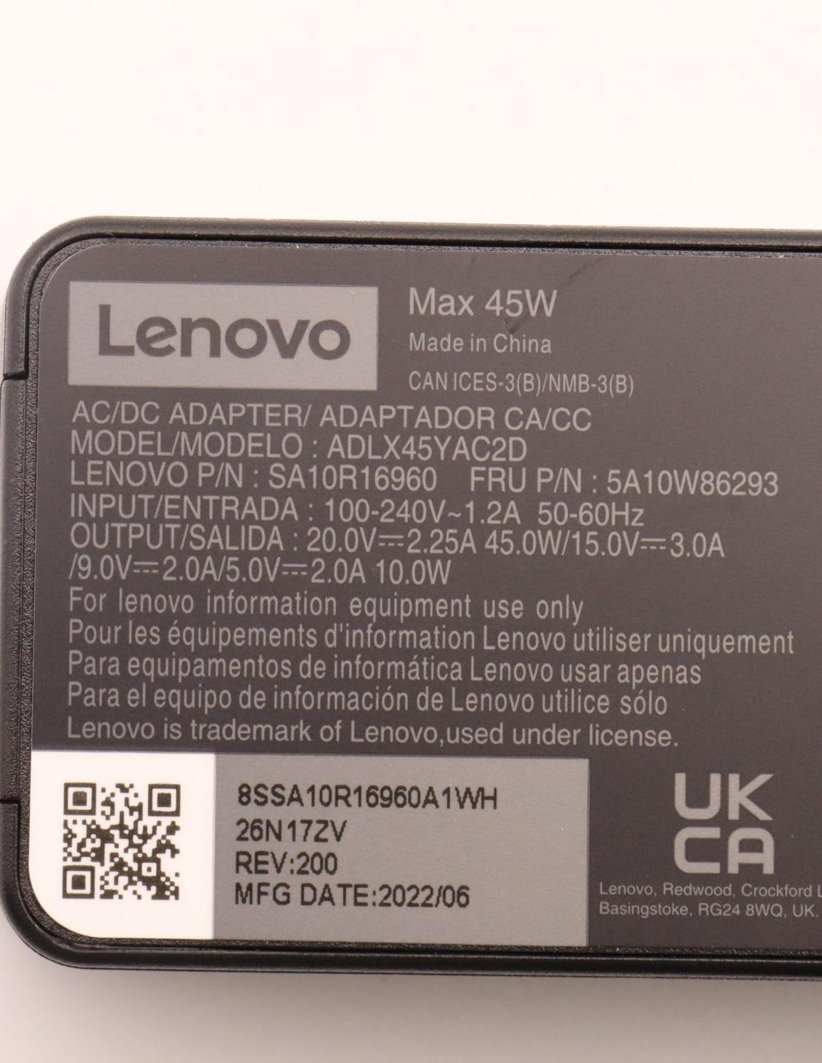 EAN 5715063427040 - Lenovo 5A10W86293 adaptador e inversor de corriente Interior 45 W Negro imagen 8