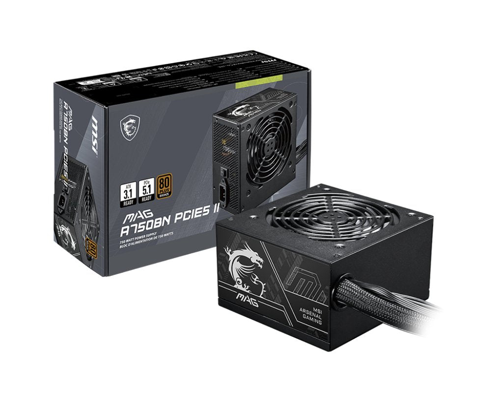 EAN 4711377364256 - MSI MAG A750BN PCIE5 II unidad de fuente de alimentación 750 W 24-pin ATX ATX Negro imagen 5