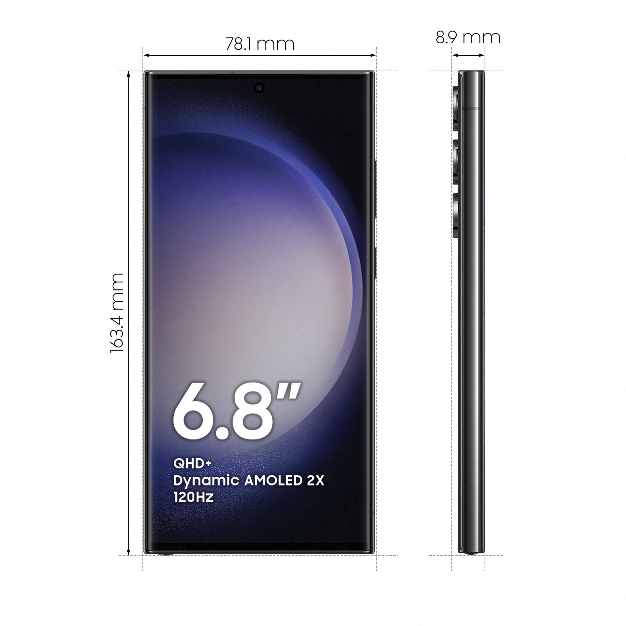 EAN 8806094734355 - Samsung Galaxy S23 Ultra 17,3 cm (6.8") SIM doble Android 13 5G USB Tipo C 8 GB 256 GB 5000 mAh Negro imagen 3