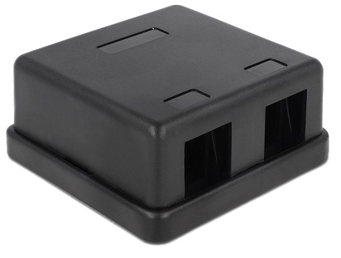 Keystone Leergehäuse 2 Port Schwarz