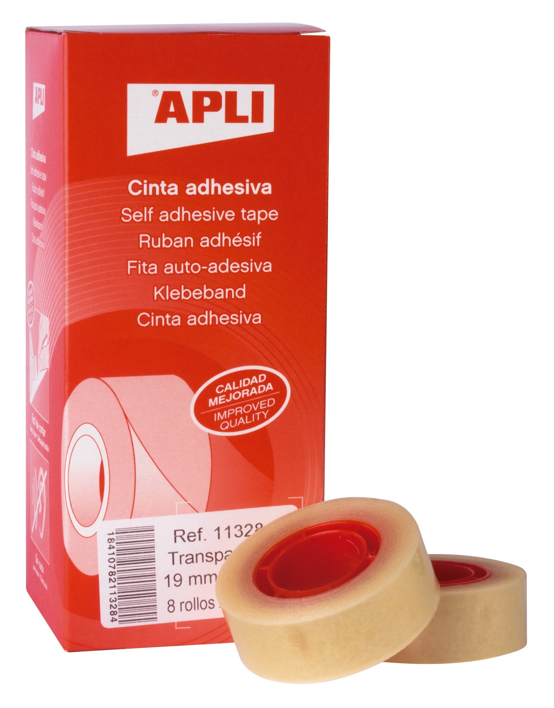 EAN 8410782113287 - APLI 11328 cinta adhesiva 33 m 8 pieza(s) imagen 1