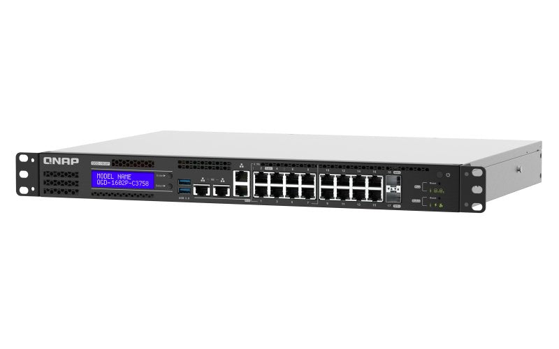 EAN 4713213517857 - QNAP QGD-1602P Gestionado L2 Gigabit Ethernet (10/100/1000) Energía sobre Ethernet (PoE) 1U Negro, Gris imagen 4