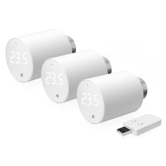 Shelly 3x Blu Trv + Blu Gateway Gen. 3, Control De Calefacción White Shelly_b_trv_3