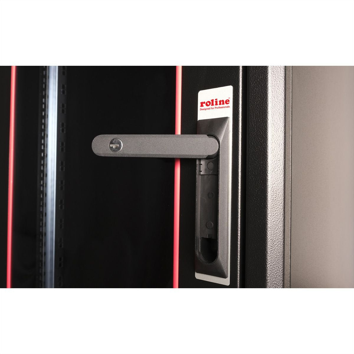 Roline 19-Zoll Netzwerkschrank Basic 22 He, 600x800 Bxt Glastr Schwarz