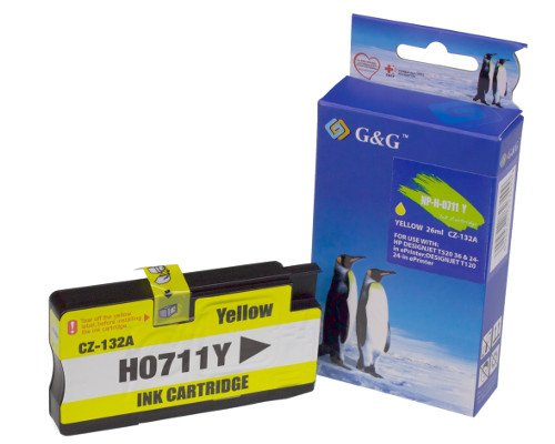 G&G Cartucho De Tinta Compatible Con Hp 711 Amarillo
