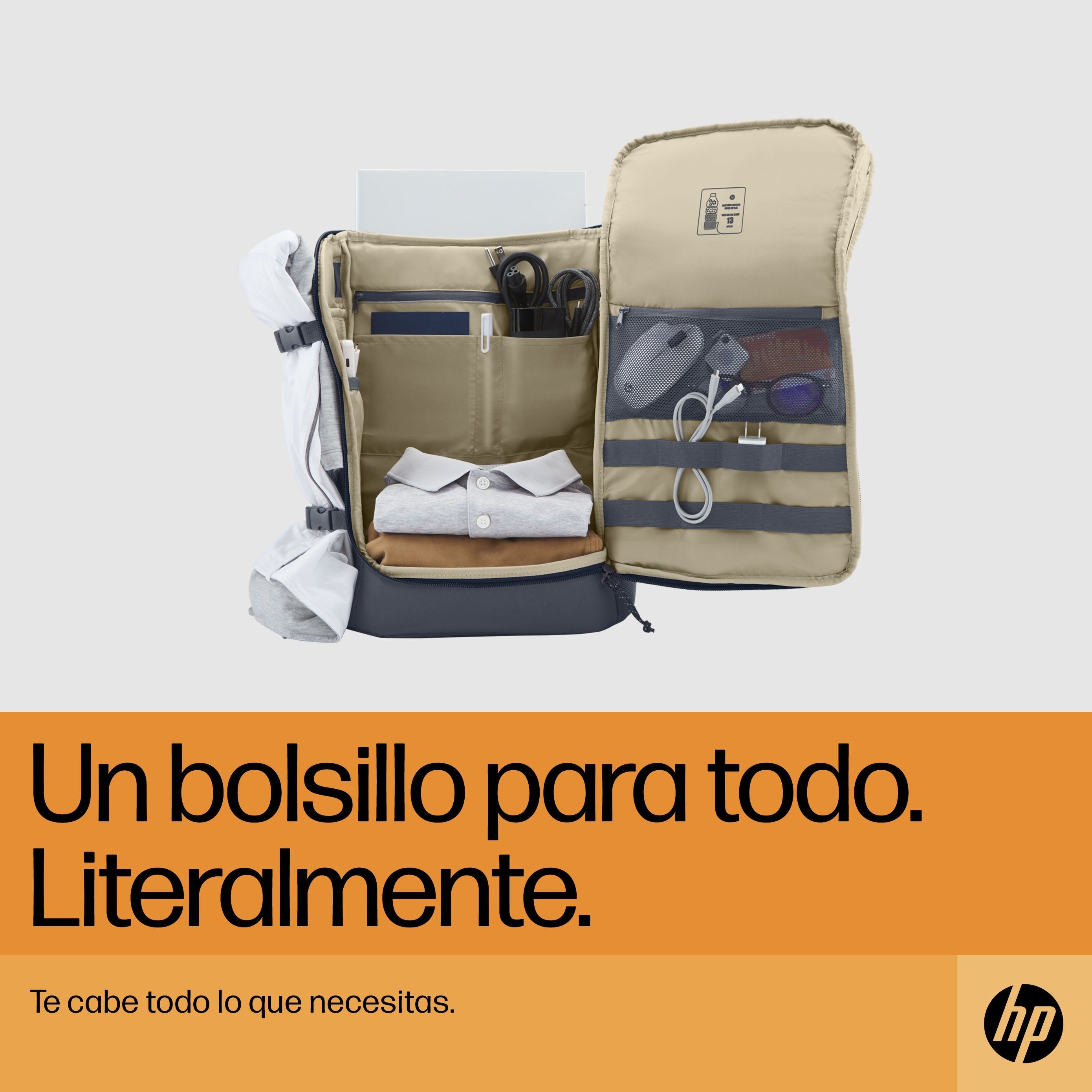 EAN 0196548661060 - HP Travel 25 Liter 15.6 Iron Gray Laptop Backpack 39,6 cm (15.6") Azul, Gris imagen 7