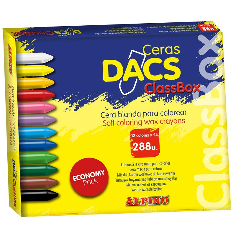 Dacs Ceras Dacs 55mm Economy Pack 24 X 12 Colores Caja De 288