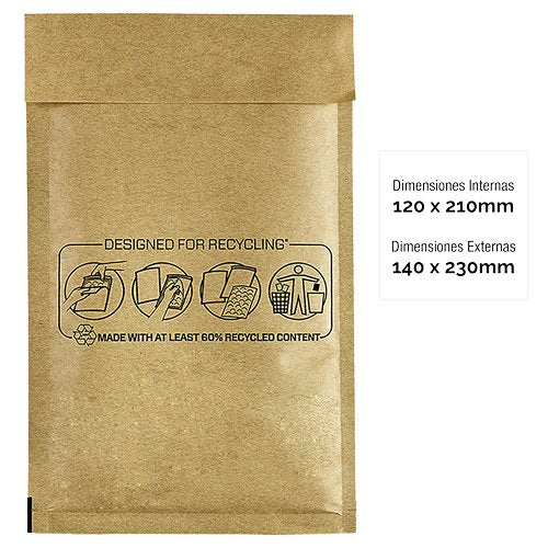 Bankers Box Pack De 100 Bolsas De Burbujas Acolchada - Medida 120x210mm - Burbujas Internas Para Amortiguacion - Ideal