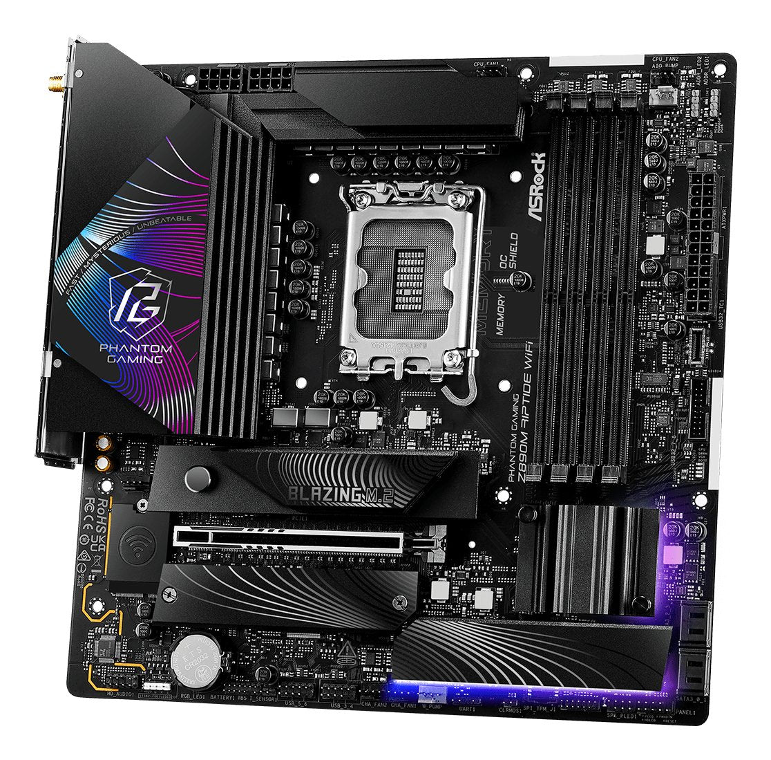 EAN 4710483949722 - Asrock Phantom Gaming Z890M Riptide WiFi Intel Z890 LGA 1851 (Socket V1) micro ATX imagen 5