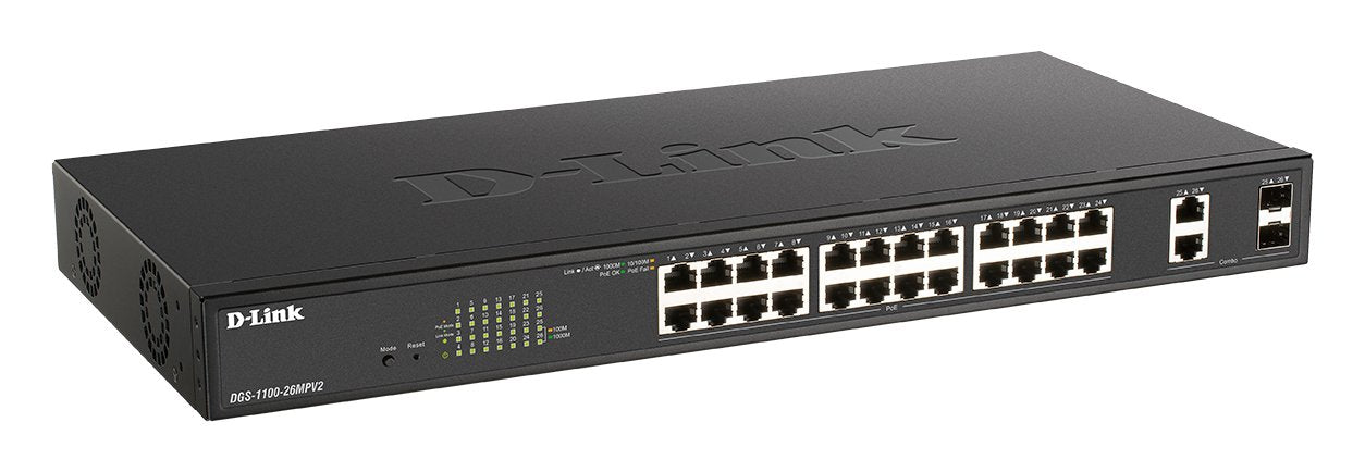 D-Link Switch 26 Puertos 10/100/1gbit Poe Max Power + 2 Sfp