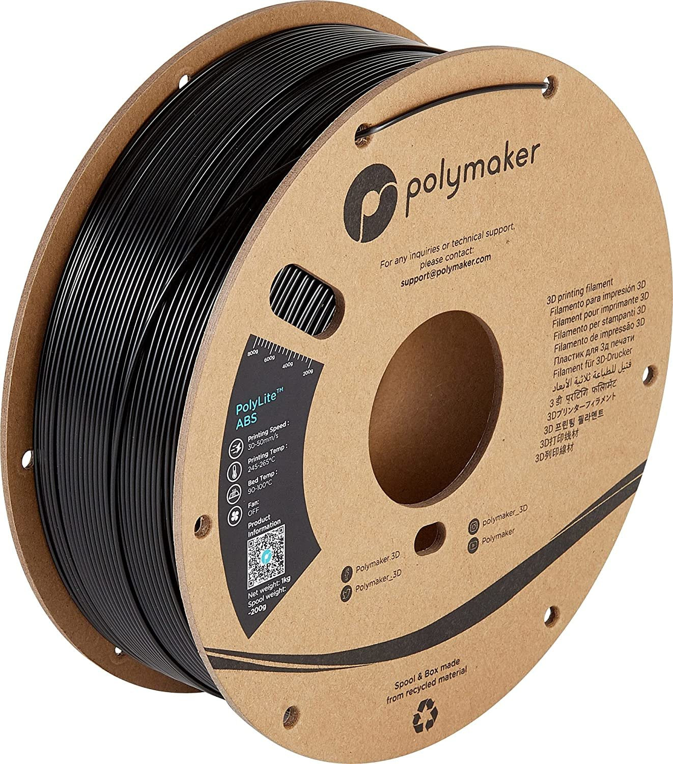Abs 1,75mm Negro 3kg