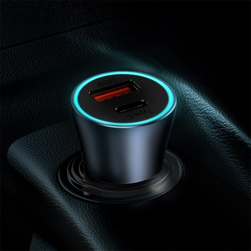 Baseus Car Charger Golden Contactor Pro Dual Quick Charger U+C Power Delivery 3.0 Quick Charge 4, Scp Fcp Afc 40w Dark Gray (Ccjd-0g)