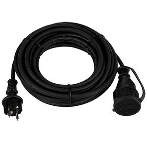 Extension Rev Ip44 10m Negro