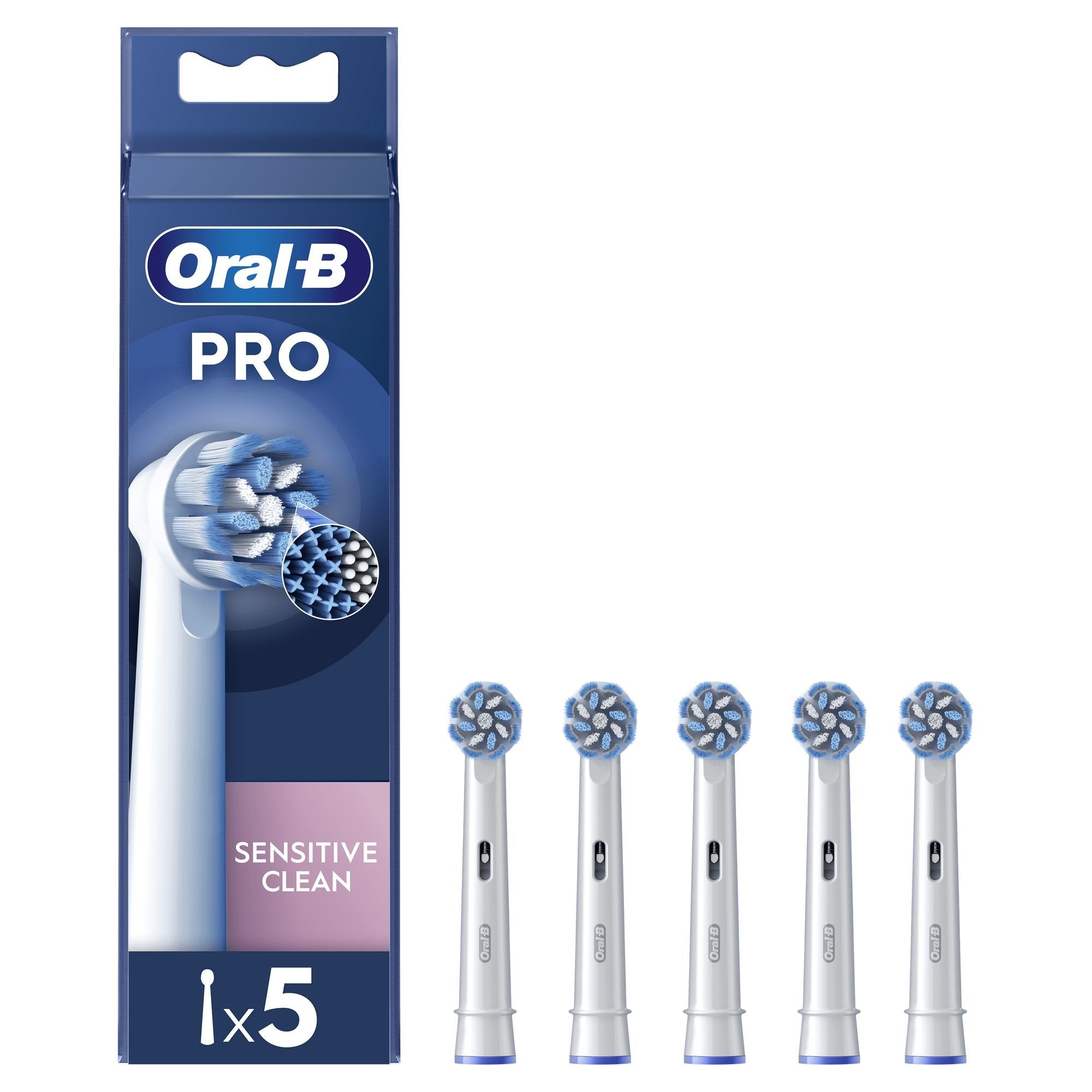 Oral-B Aufsteckbürsten Pro Sensitive Clean 5-Pack Weiss