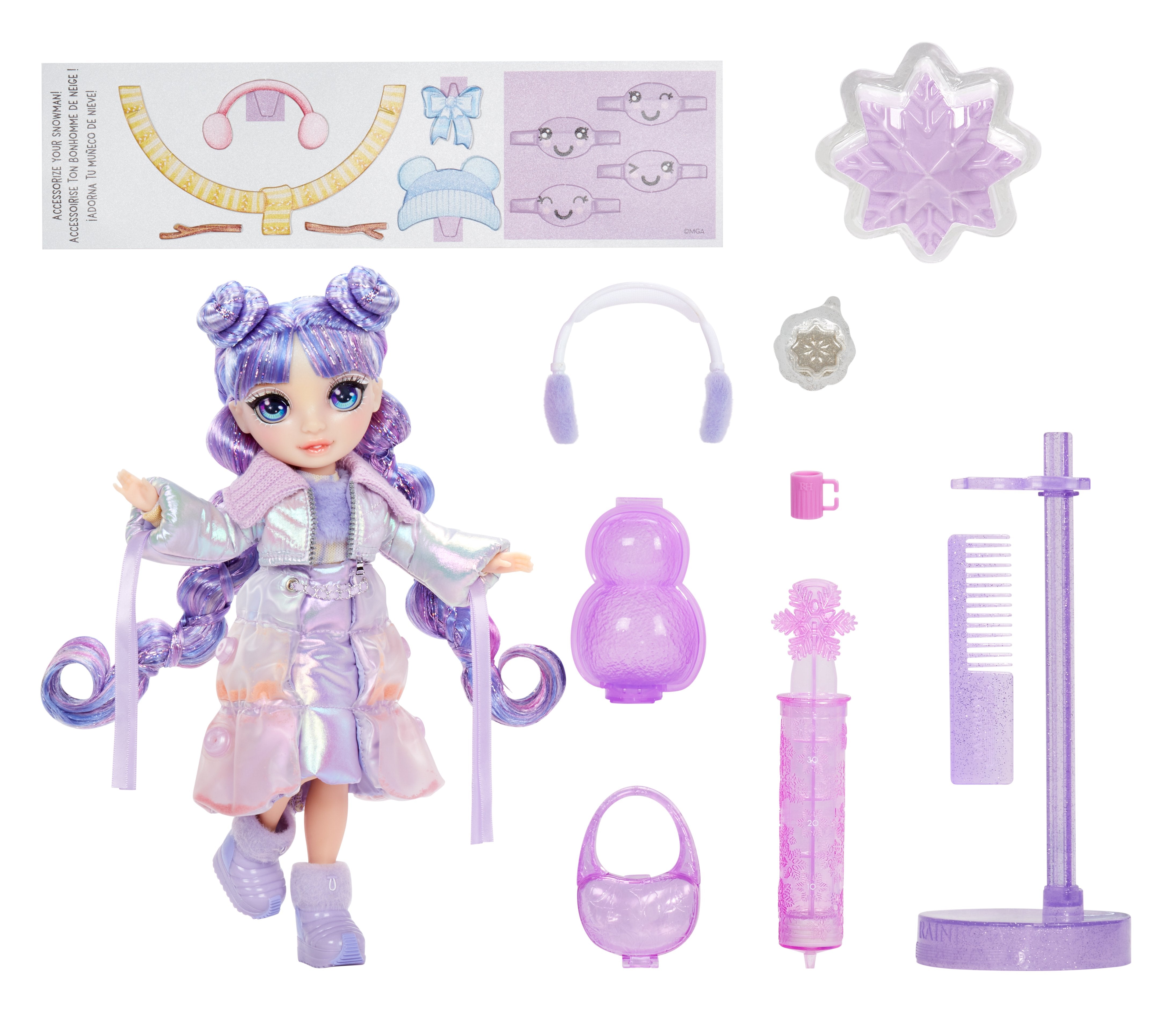 Muñeca  Mga Entertainment Rainbow High Winter Wonderland Doll - Violeta (Purple) 120865-Euc