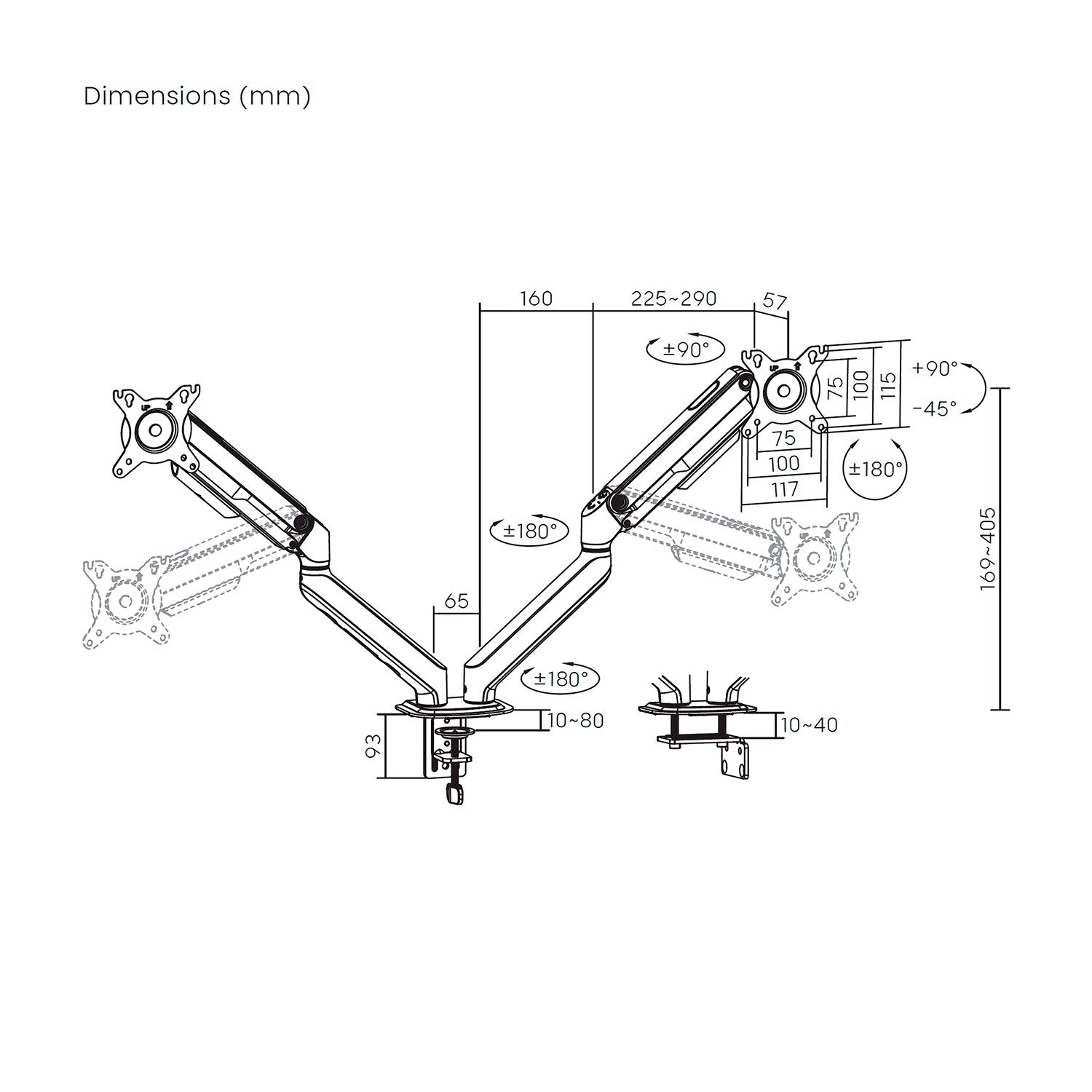 EAN 8435739904619 - AISENS DT32TSR-439 soporte para monitor 81,3 cm (32") Escritorio imagen 7