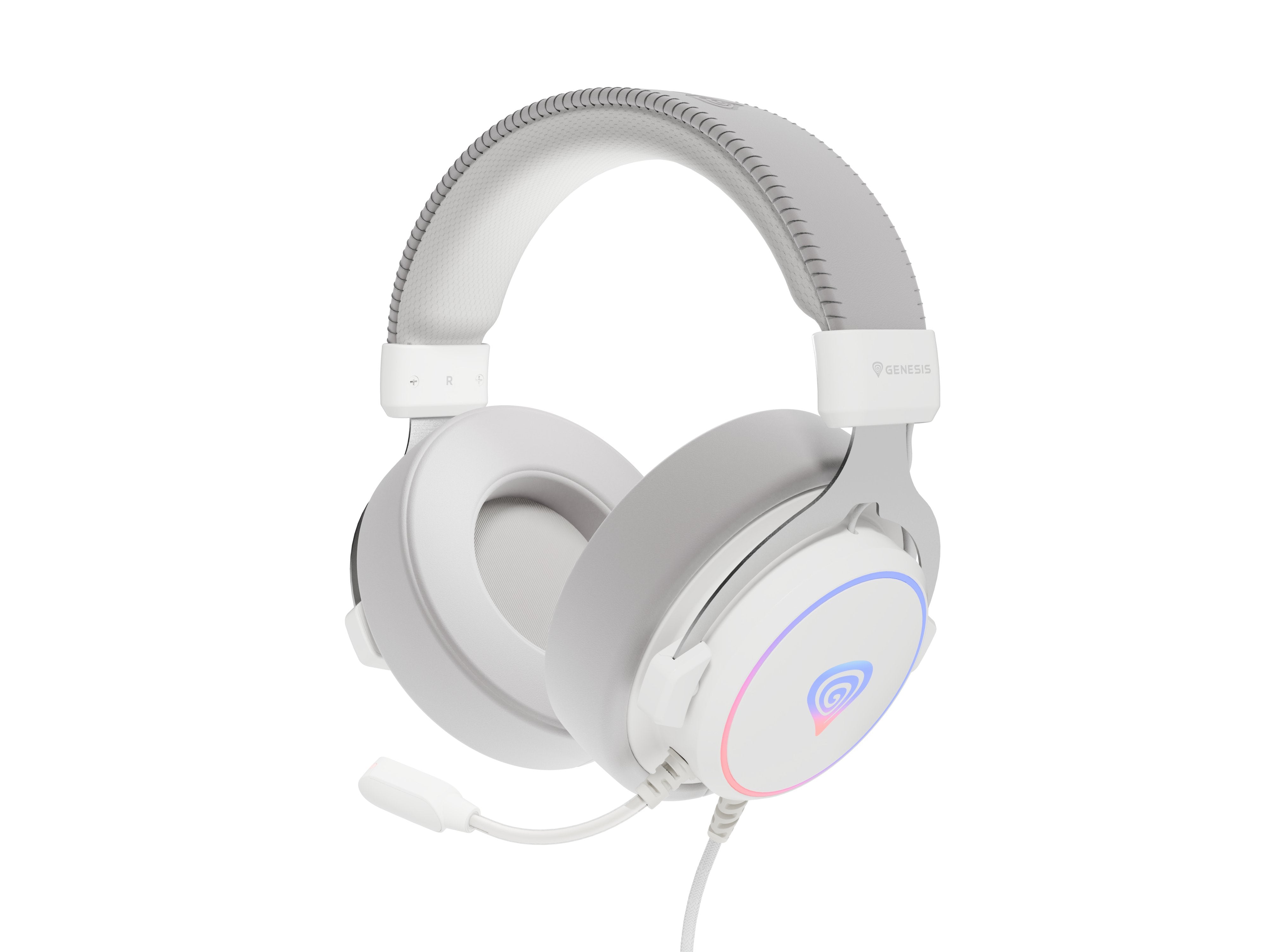 Auriculares Genesis Neon 764  Alámbrico Diadema Juego Usb Tipo A Blanco