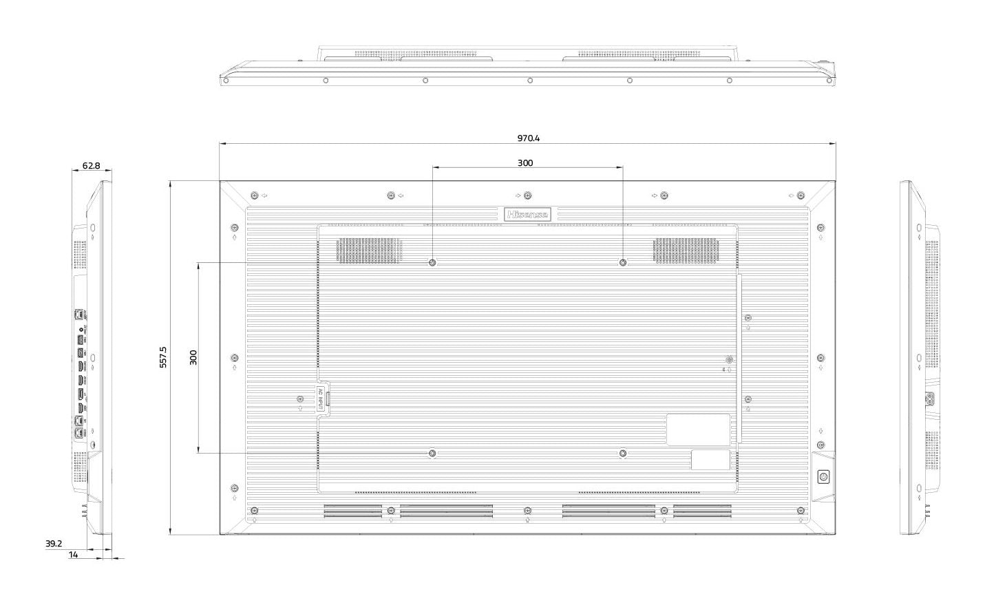 Hisense 43 Zoll 4k Uhd Ips Digital Signage Display - 24/7 Operation