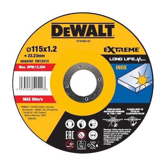 Dewalt Dt43903-Qz Extreme Trennscheibe 115mm