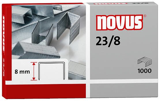Novus 23/8 Super Caja De 1000 Grapas 23/8 Galvanizadas Para Grapadoras De Gruesos