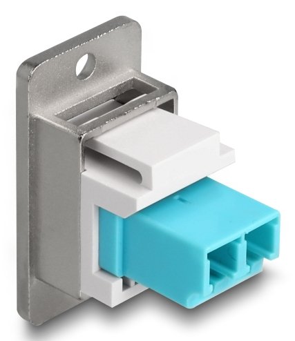 Delock Panel Mount Lc Duplex Lc Duplex A Lc Duplex Hembra Plata / Blanco / Aqua