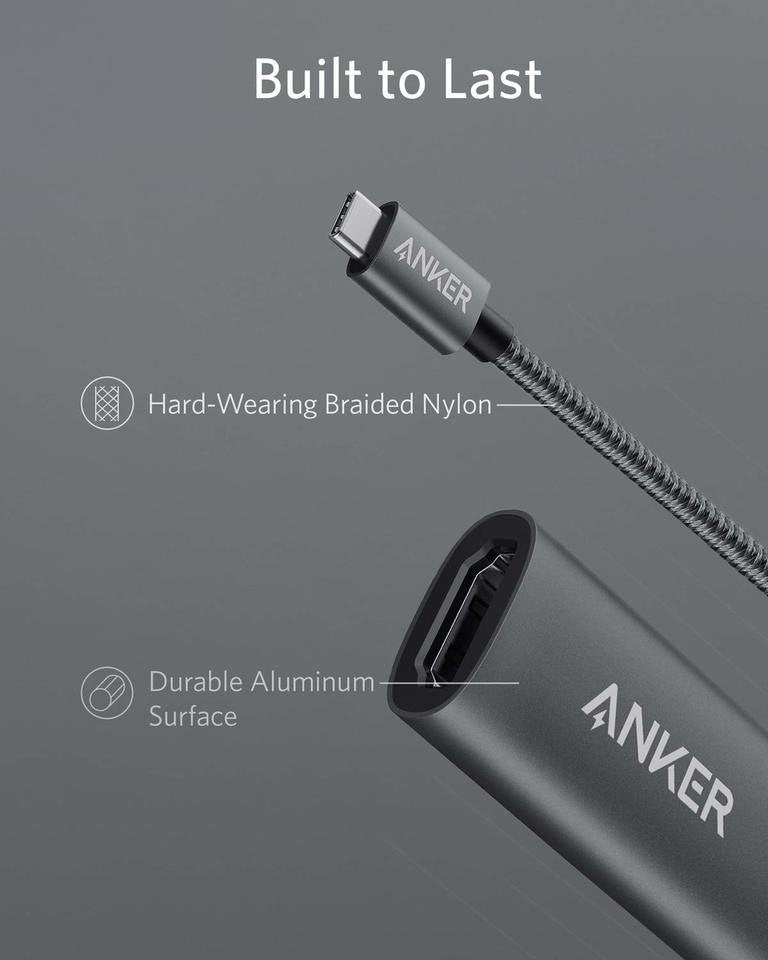 Anker A83120a1 Adaptador Gráfico Usb-C A Hdmi Negro, Gris