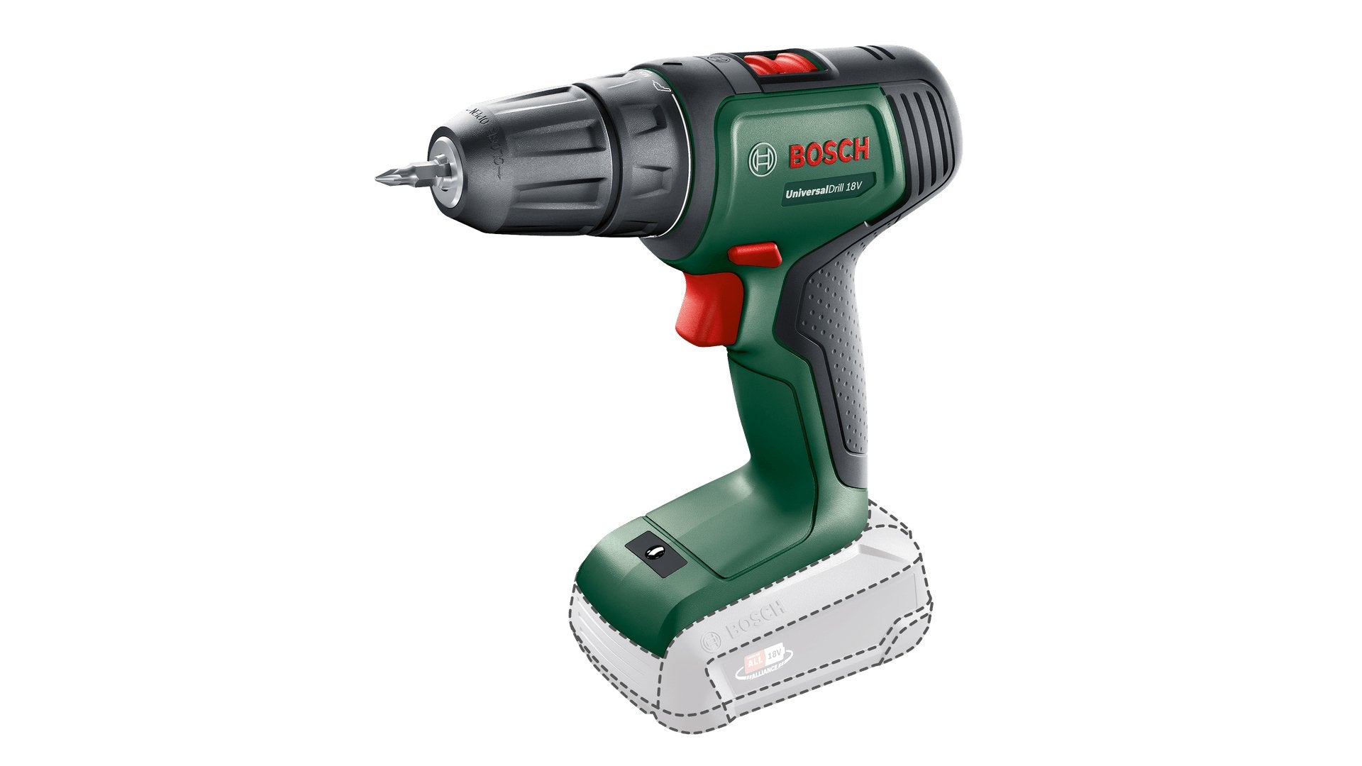 EAN 4053423225228 - Bosch Universal Drill 18V 1450 RPM Sin llave 1,2 kg Negro, Verde imagen 1