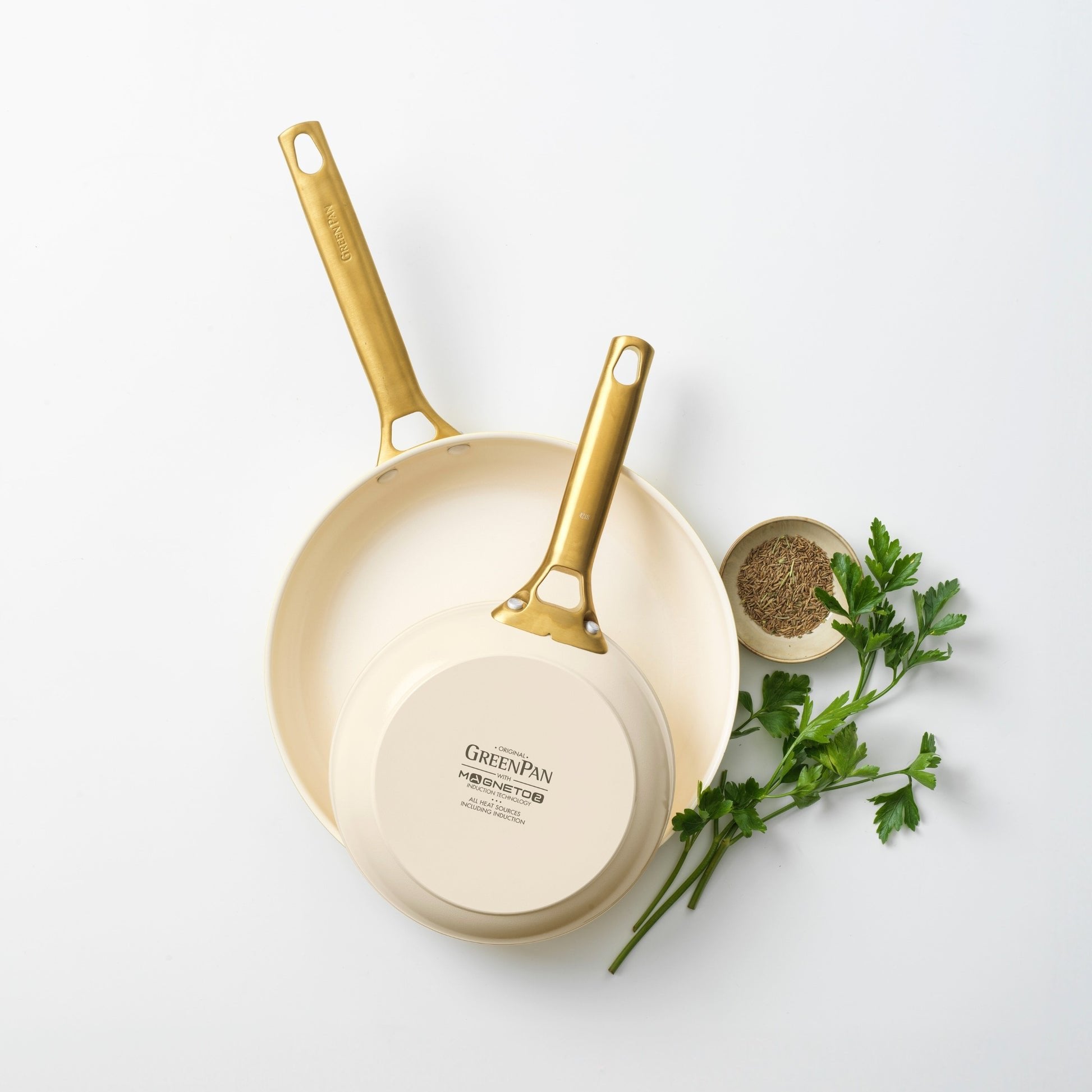 Greenpan Padova Reserve 2tlg Bratpfannenset 20+26cm Creme