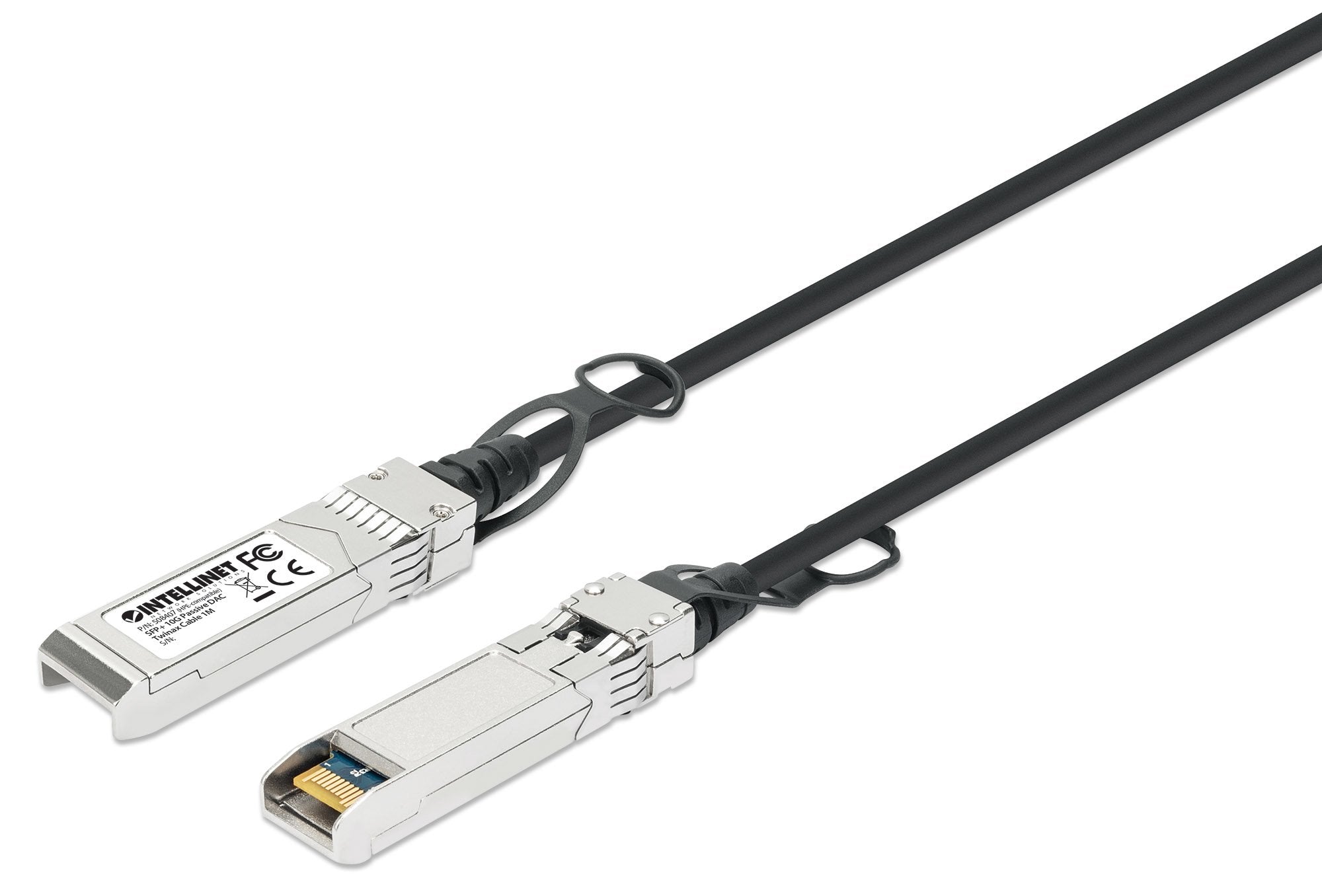 EAN 766623508407 - Intellinet 508407 Cable de fibra óptica e InfiniBand 1 m SFP+ Negro, Plata imagen 1