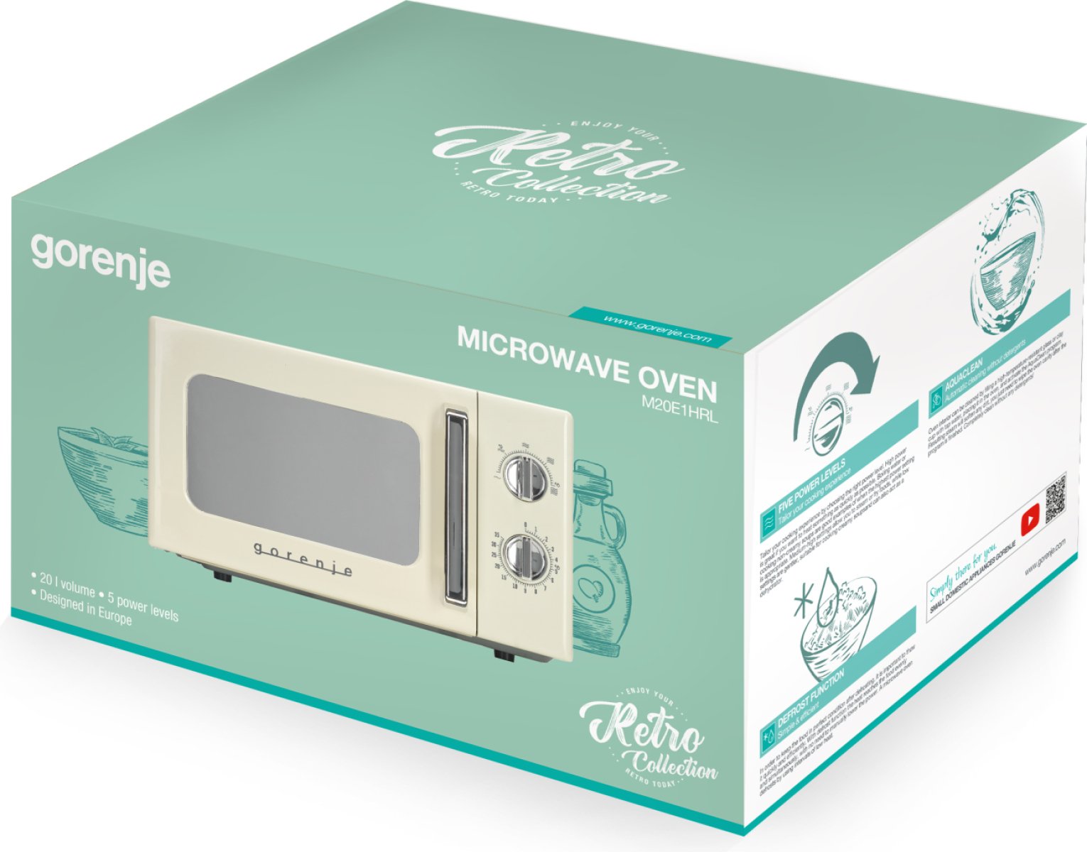 EAN 3838782695513 - Gorenje MO20E1HRL Blanco Solo microondas Encimera 20 L 700 W imagen 10