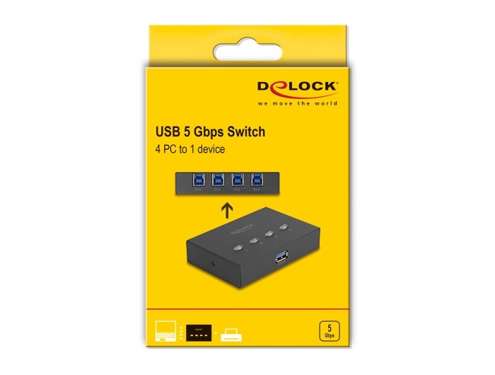 Usb 5 Gbps Switch Für 4 Pc An 1 Gerät