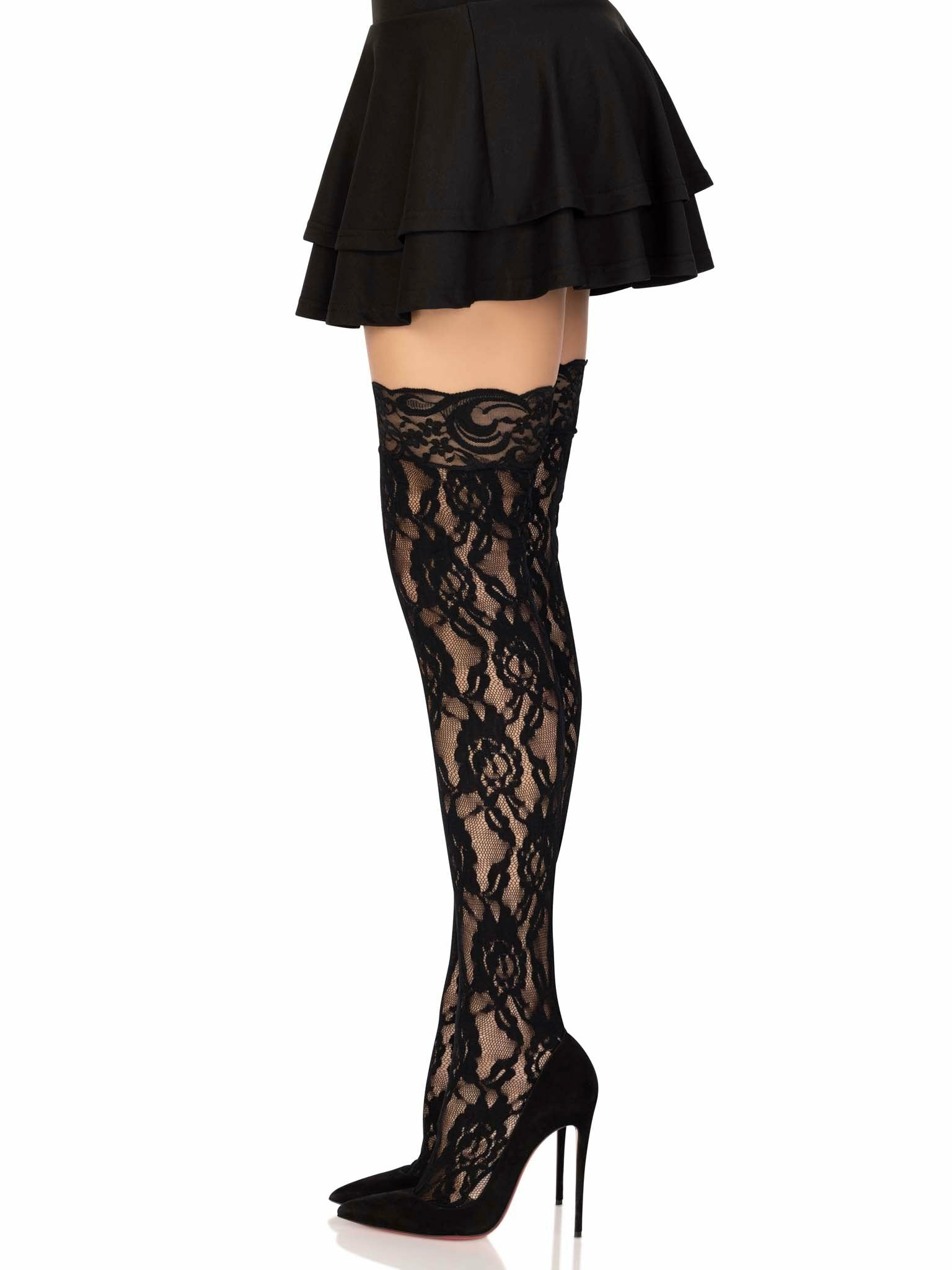 Leg Avenue - Medias De Encaje Floral