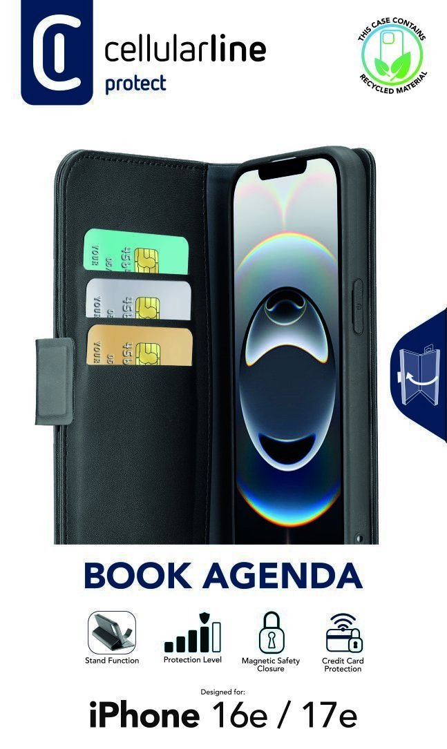 EAN 8018080492631 - Cellularline Book Agenda funda para teléfono móvil 15,5 cm (6.1") Folio Negro imagen 4