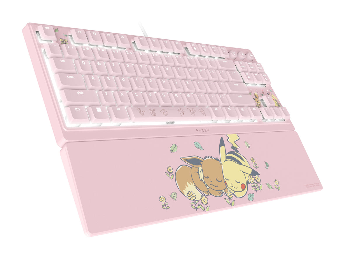 Razer Ornata V3 Tenkeyless  Pikachu & Eevee Edition Teclado Juego Usb Rosa