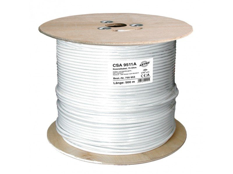 Astro Koaxialcable 500m Csa 9511a 500 Trommel 3fach Geschirmt 6,9mm Cl.A+ Eca