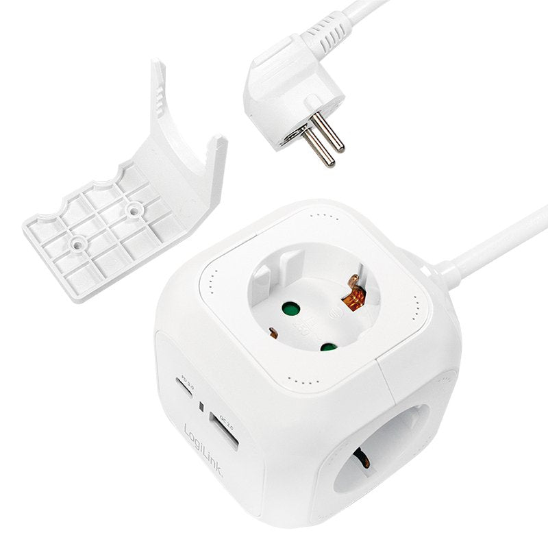 Logilink Lps283u Base Múltiple 1,4 M 4 Salidas Ac Interior Blanco