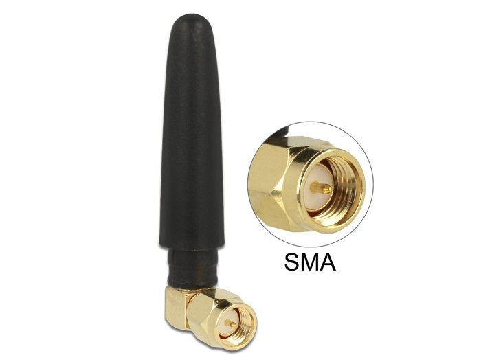 Delock Antena Ism 433 Mhz Sma 1 Dbi Omni 90° Flexibel, Sw