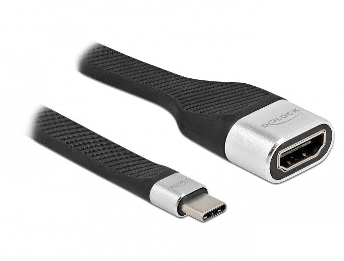 Adaptador Cable Plano Fpc De Delock Usb Type-C  A Hdmi (Dp Alt Mode) 4k 60 Hz 14 Cm