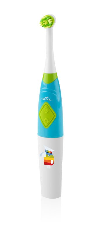 Cepillo De Dientes Eta Con Vaso De Agua Y Soporte Sonetic Eta129490080 Pilas, Para Niños, Número De Cabezales Incluidos 2, Azul