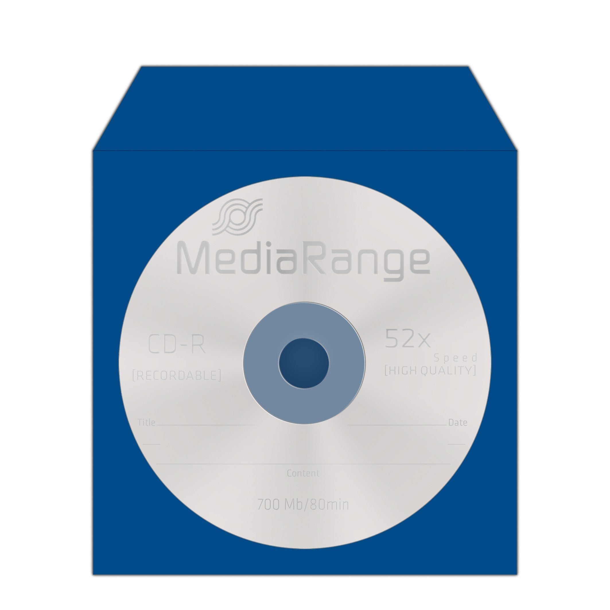 Mediarange Box67 Funda Para Discos Ópticos 1 Discos Azul, Verde, Rojo, Amarillo 100 Uds